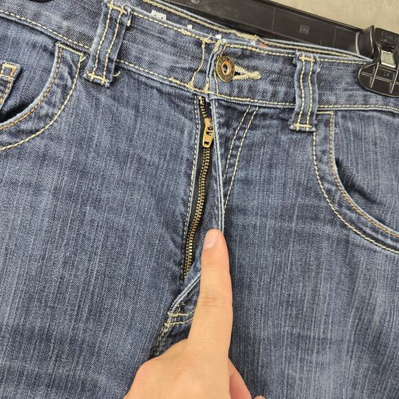 Timberland Pro FR Flame Resistant Bootcut Jeans Mens 34x32 Blue Denim Grunge - Picture 3 of 14